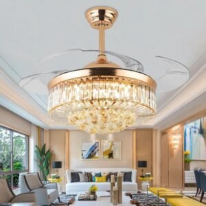 1 (1) 42 Inch Modern Luxury Ceiling Fan Light With Air Cooling, LED Lighting, and Decorating Functions
