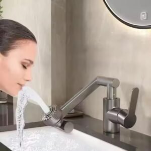 Gun Grey Sink Faucet — 1080° Rotatable Multifunctional Sprayer